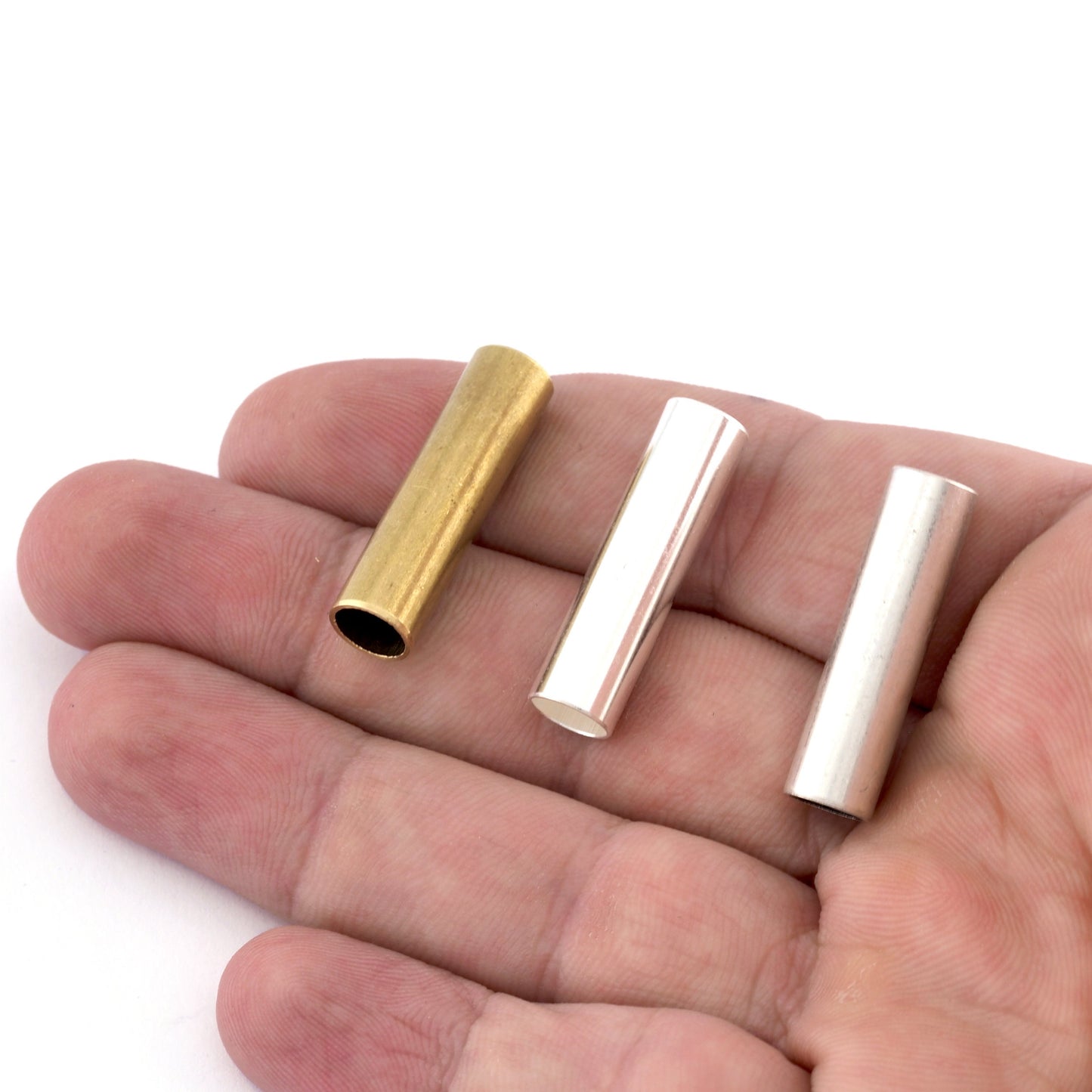 Cylinder Tube 8x30mm (hole 7mm ) Raw brass, Antique Silver, Shiny Silver Pendant, Findings spacer bead OZ2518