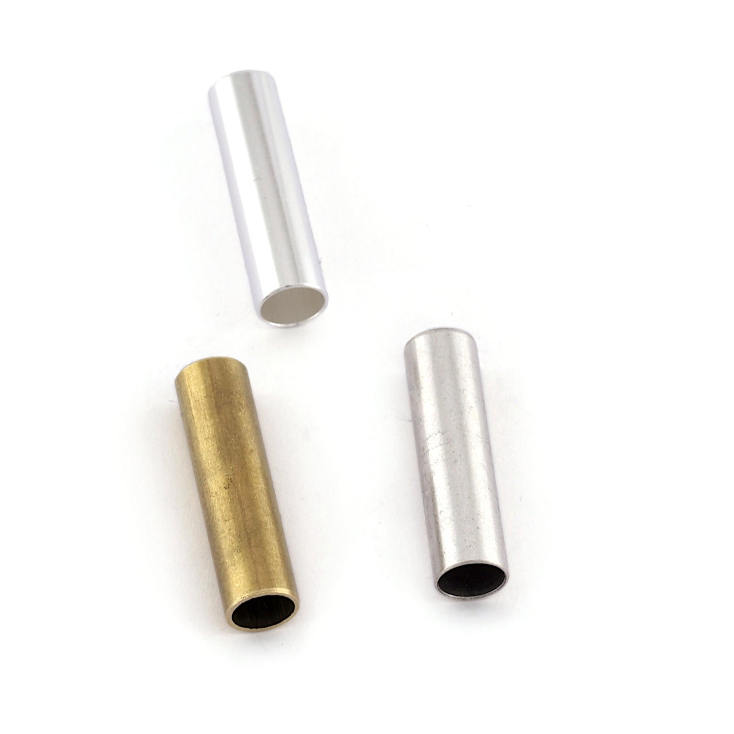Cylinder Tube 8x30mm (hole 7mm ) Raw brass, Antique Silver, Shiny Silver Pendant, Findings spacer bead OZ2518
