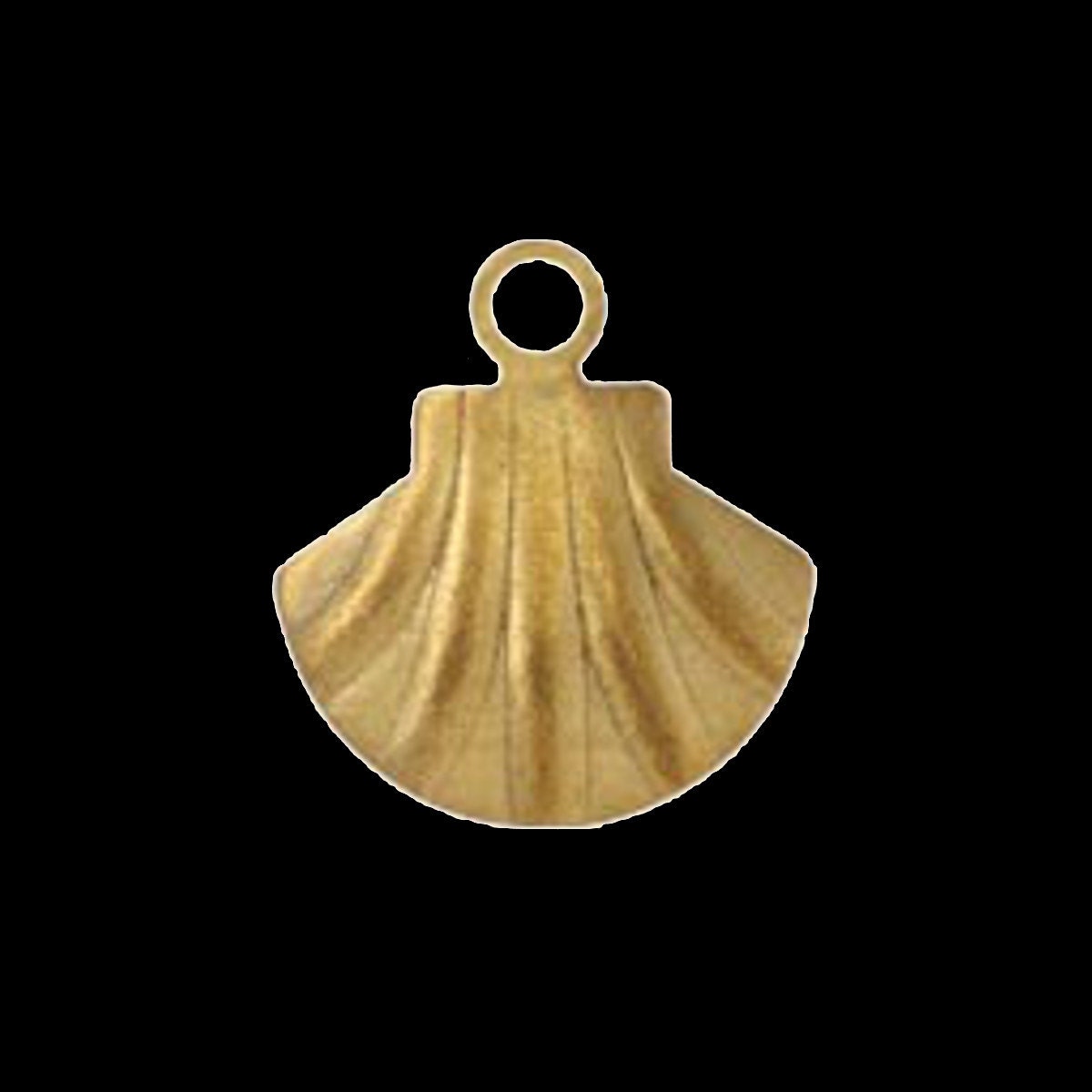 200 pcs 9x10mm raw brass shell shape, 1 hole raw brass charms ,raw brass findings 110R-40