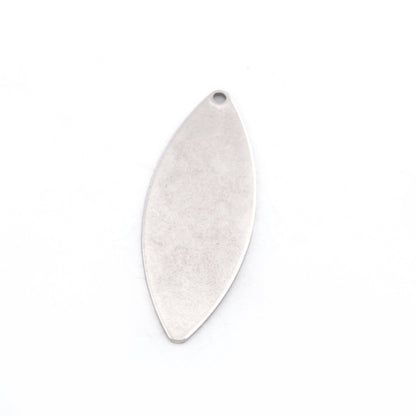Marquise Antique Silver plated brass 45x16mm 1 hole necklace ,charms, ,findings 2171-345