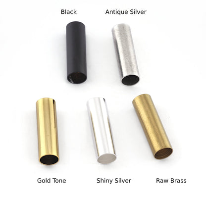 Jewelry Making Tubes Findigs Raw Brass, Antique Silver, Shiny silver, Black Gold Tone Tube 9x30mm (hole 7,9mm) 1632