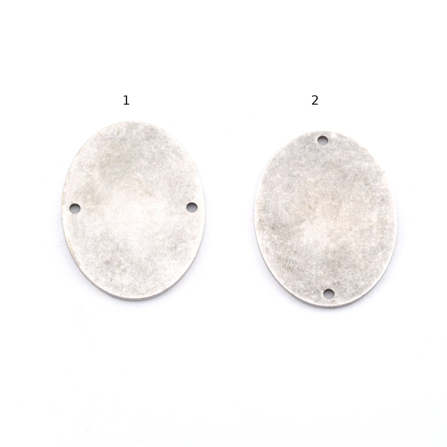Oval Tag Antique Silver Plated Brass 32x23mm (0.8mm thickness) Charms ,Findings 2530