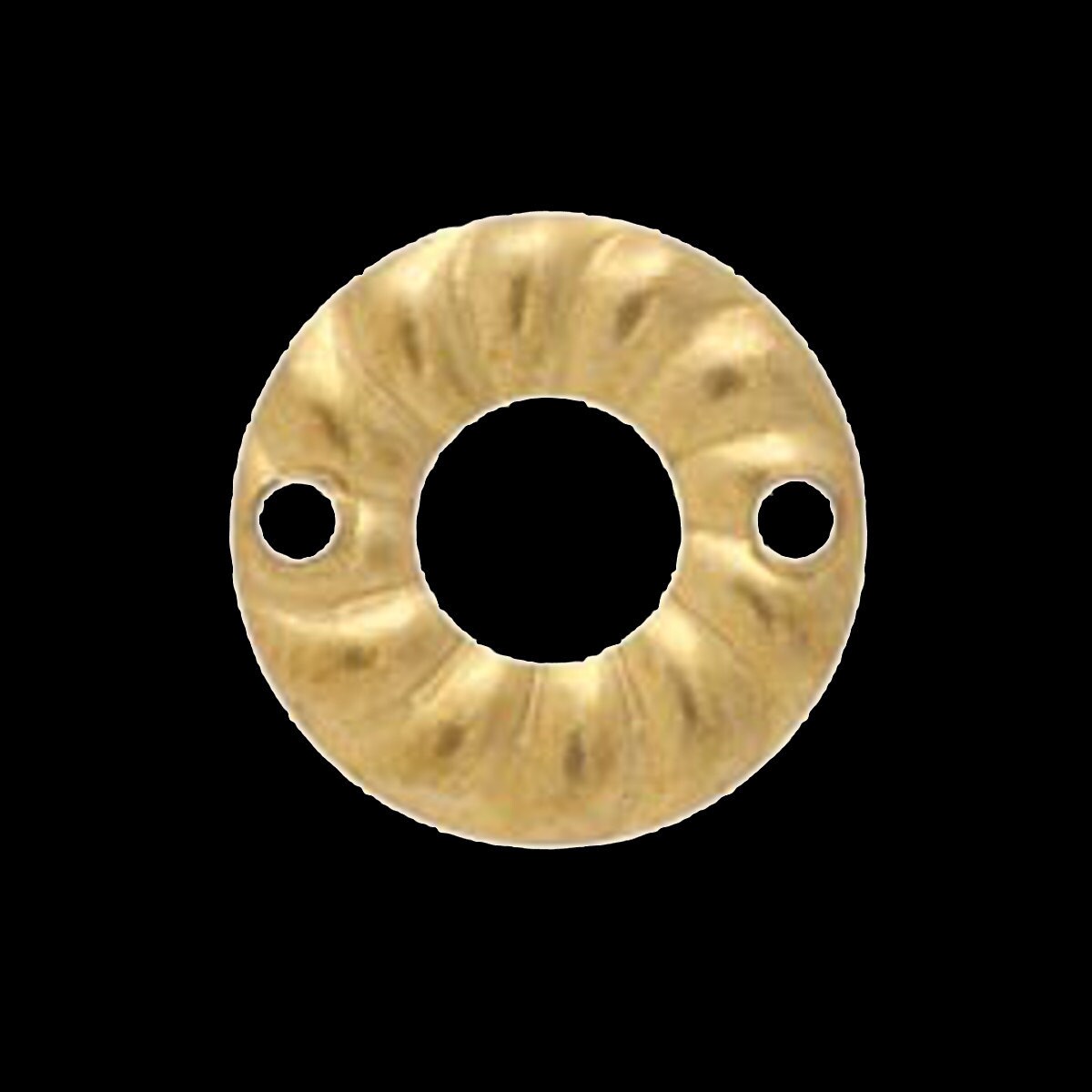 10mm raw brass cambered circle middle hole and 2 loop charms ,raw brass findings raw brass bead cap 486R-38