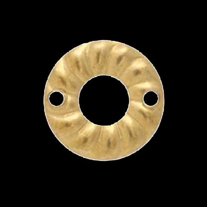 10mm raw brass cambered circle middle hole and 2 loop charms ,raw brass findings raw brass bead cap 486R-38