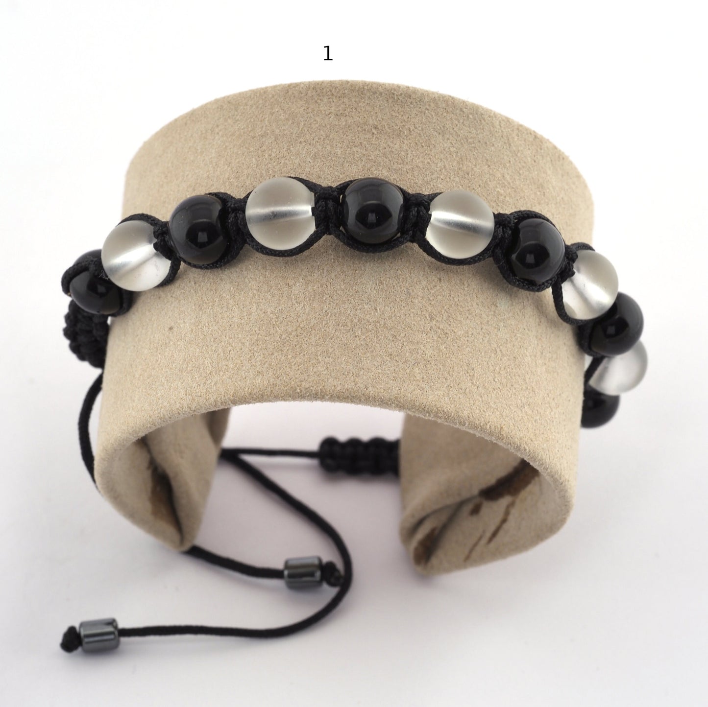 Rope Handmade Beads Bracelet Gemstones and Glass Beads (Adjustable Size) 4985