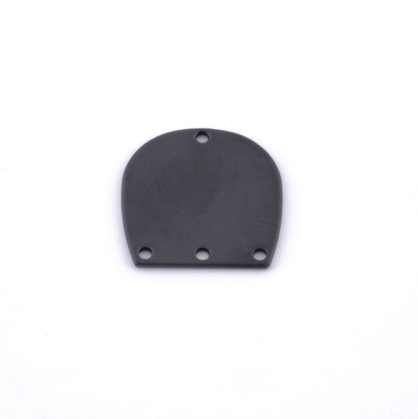 Oblong Oval Connector Findings semi circle 20x19.5x0.8mm 4 hole raw brass, antique silver plated black findings scs 0495-240