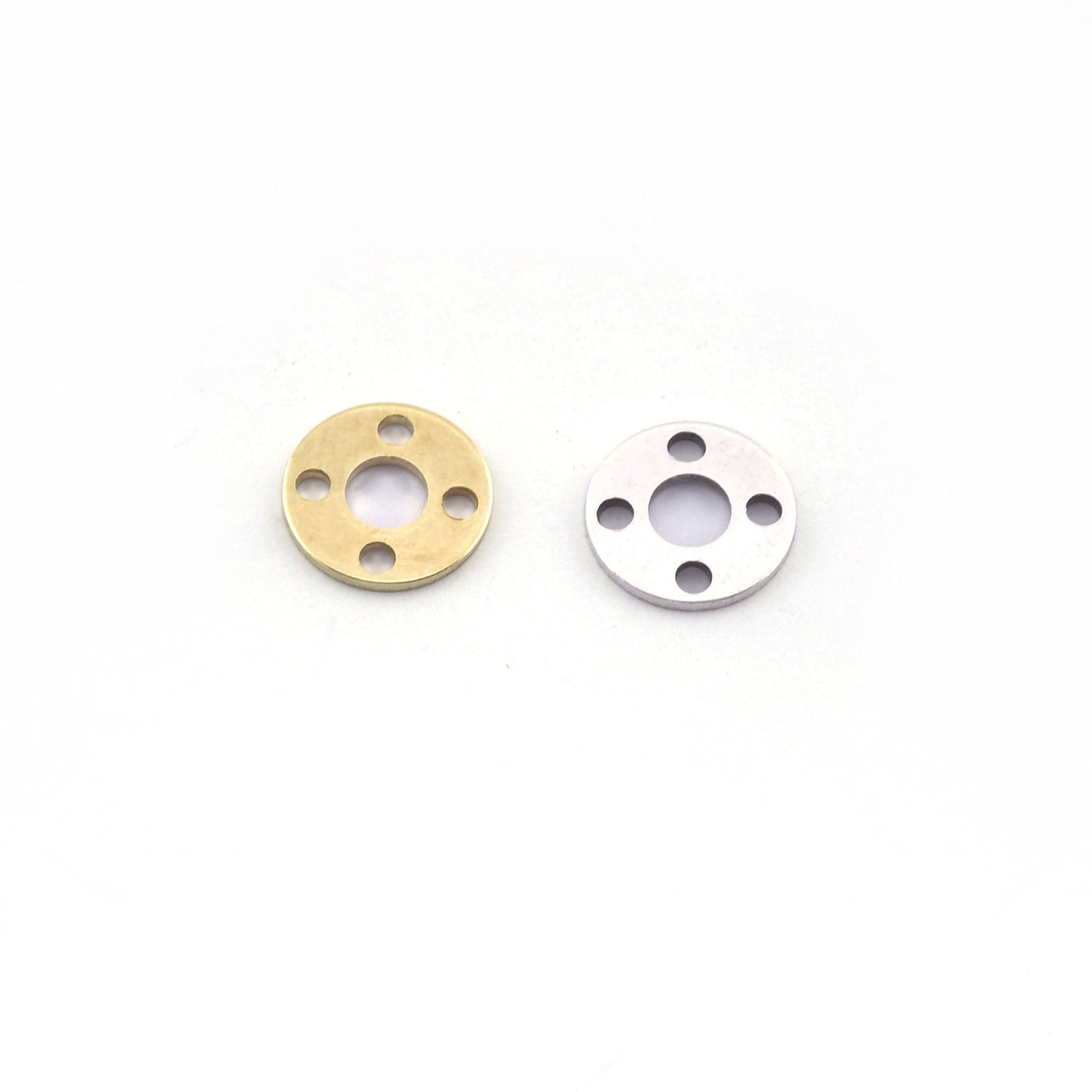 Disc Round Connector Spacer Raw brass, Antique Silver Plated 10mm charms , findings earring OZ2921-40