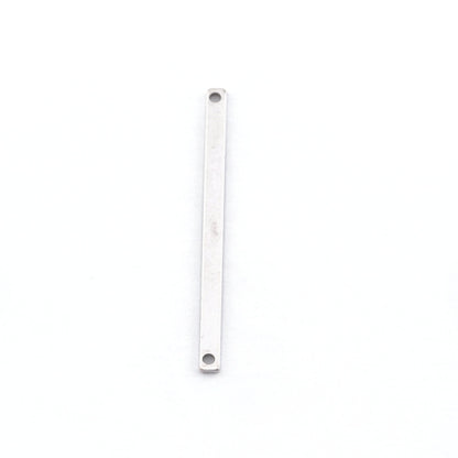 Antique Silver Brass Long Bars Connector 2.5mm 40mm (1.2mm 17 gauge hole) charms ,findings 1947 tmlp