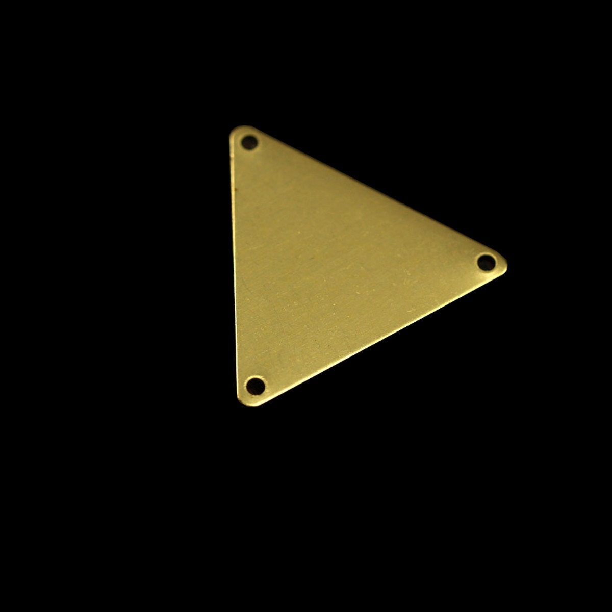 22x25mm raw brass equilateral triangle tag 3 hole connector charms ,findings 926R