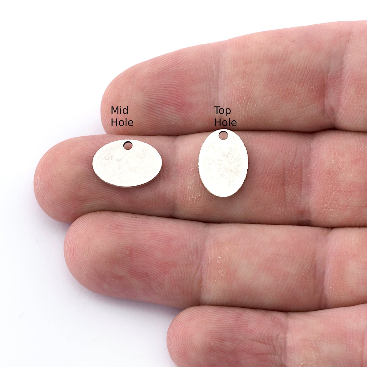 Oval stamping blank, tag connector charms, pendant Antique Silver Plated Brass 14x10mm 1 hole 5520