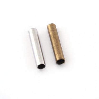 Round Tube Raw brass, Antique Silver plated 30x6mm (hole 5mm ) spacer bead ttt630 1637