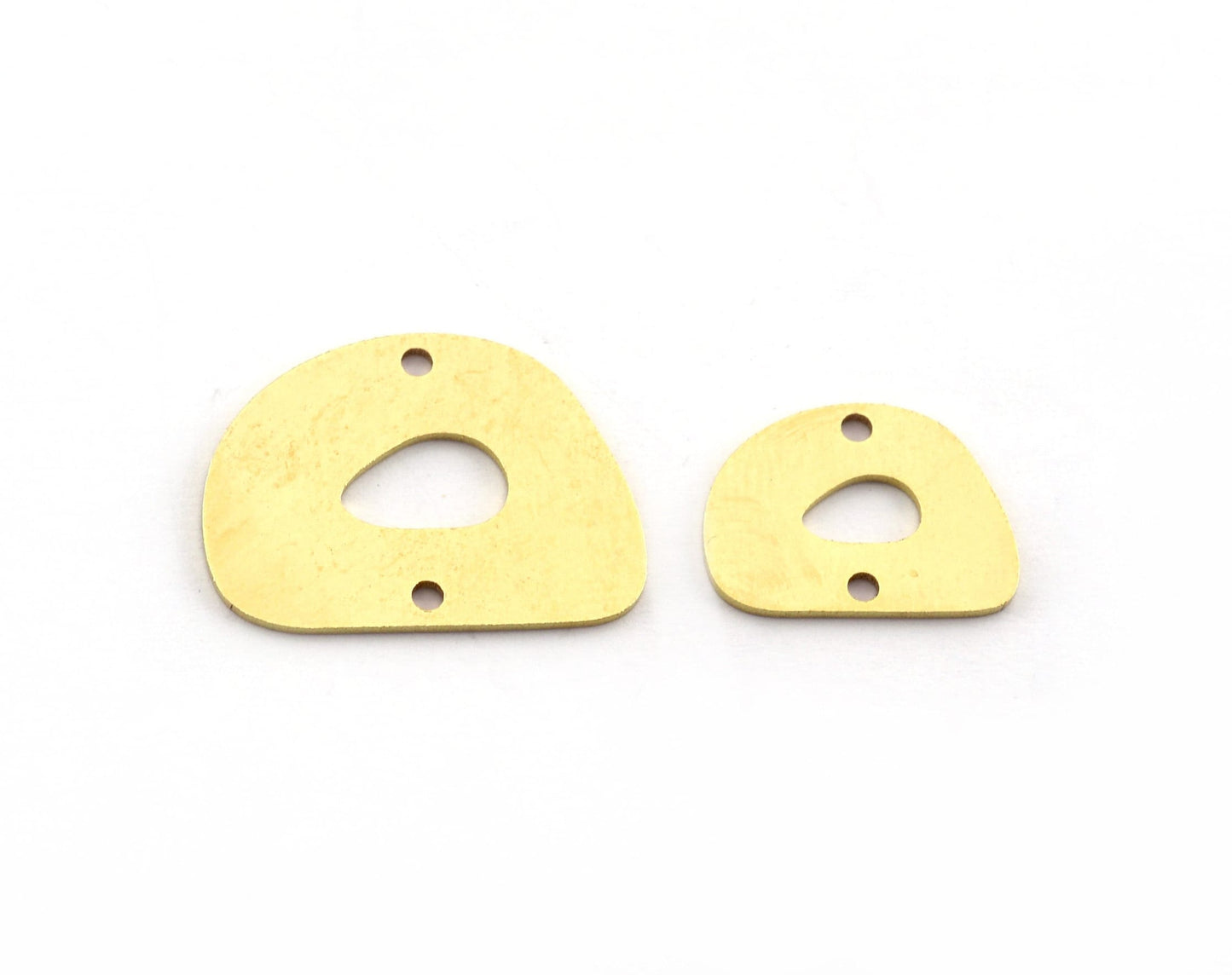 Connector Charms, Dangle Charms Earring Parts, Tag Raw Brass 18x14mm or 25x19mm (0.8mm thickness) 2 hole ,Findings 5002