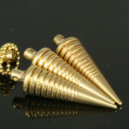 Spike pendant 7,5x27mm raw brass spike finding spacer industrial design 1136