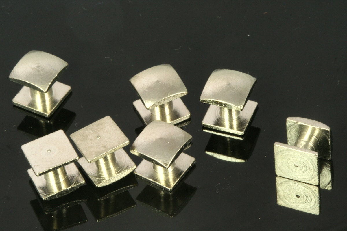 8x8x8.3mm Nickel plated Brass Studs, Shirt Collar Tuxedo Stud 1699