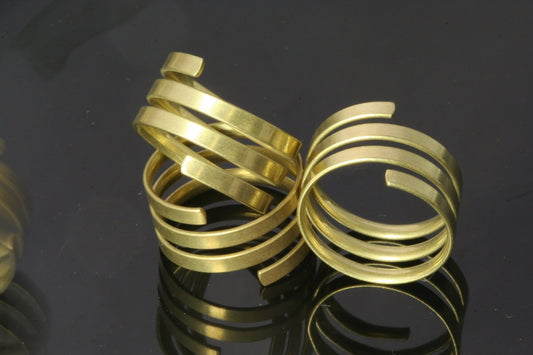 10 pcs 21x10mm (hole 18,5mmUS 8 1/2 ) raw brass knuckles ring, industrial brass charms, findings spacer bead 1128R