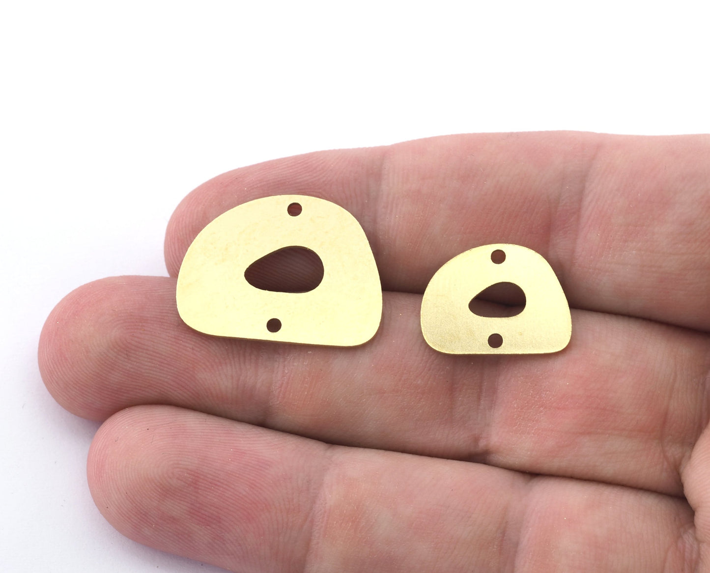 Connector Charms, Dangle Charms Earring Parts, Tag Raw Brass 18x14mm or 25x19mm (0.8mm thickness) 2 hole ,Findings 5002