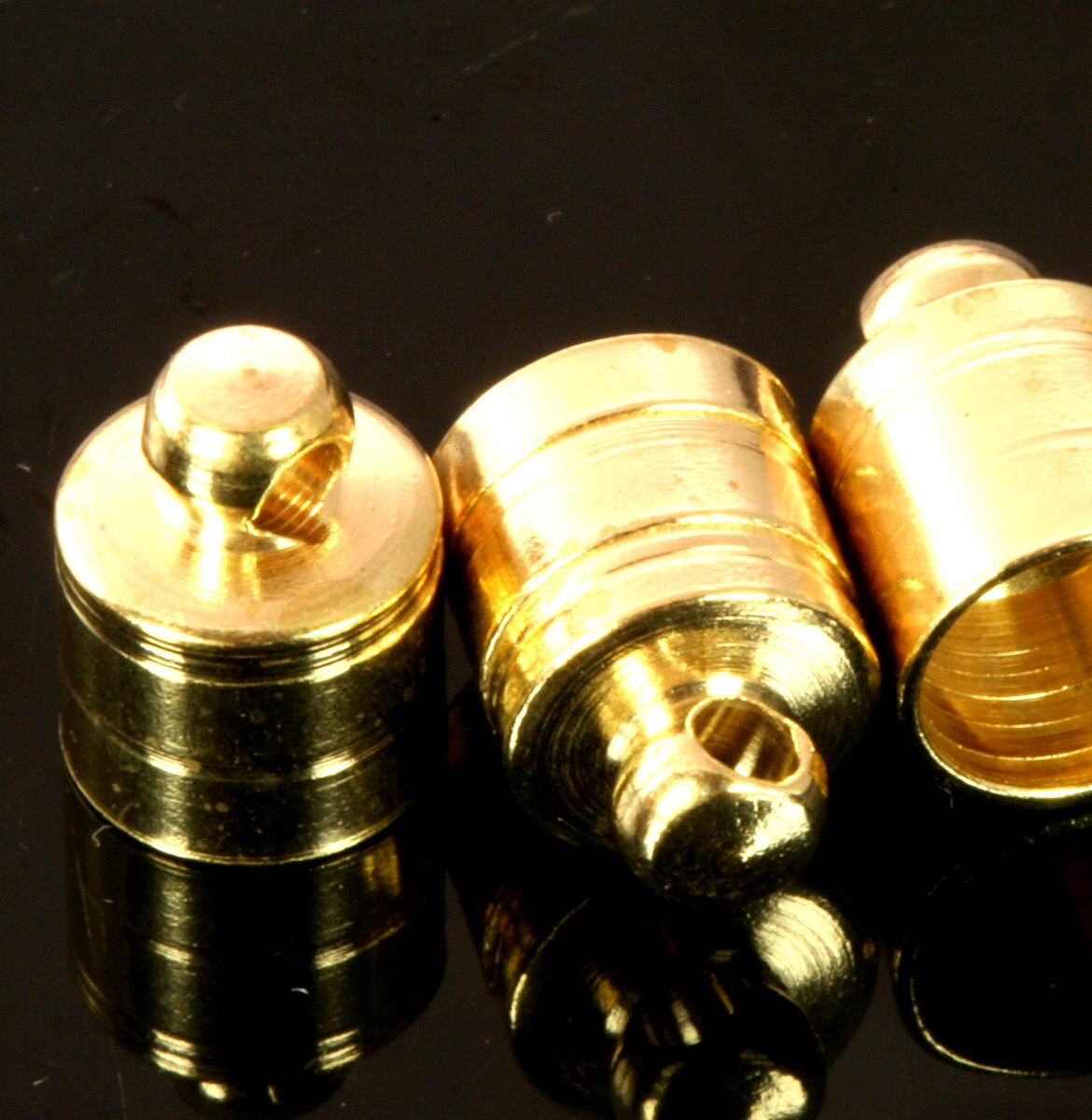raw brass cord tip ends, ribbon end 9x12,6mm 8mm inner with loop , ENC8 1728