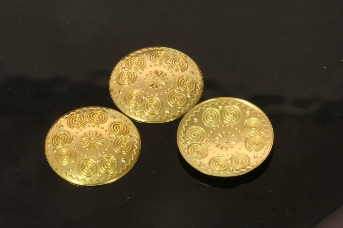 30 pcs 25mm raw brass cambered Circle,raw brass textured ,raw brass charms ,raw brass findings 929RT