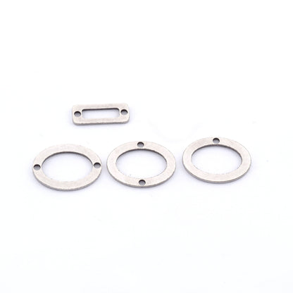 Oval, Rectangle, Charms, Connector, Earring Charms, Antique silver plated brass 18x14, 15x6, 14x12 mm thickness 0.8mm 5522