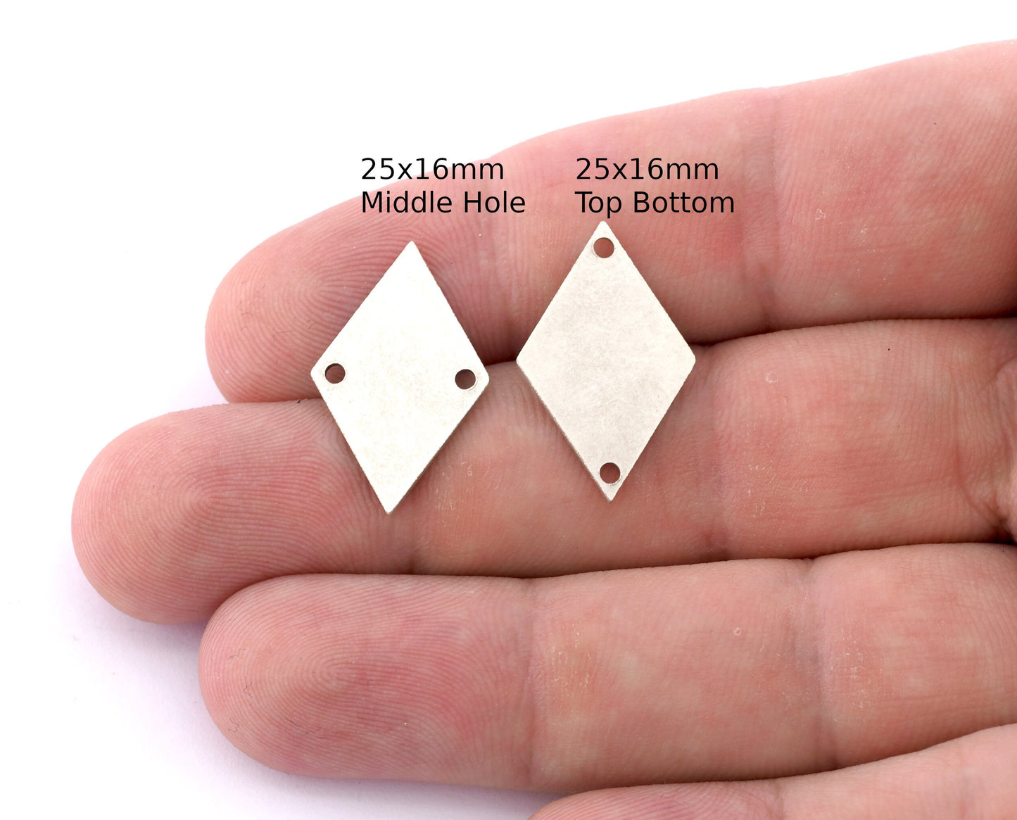 Rhombus Shape Charms, Connector, Earring Charms, Antique Silver Plated brass 25x16mm thickness 0.8mm 5530 as