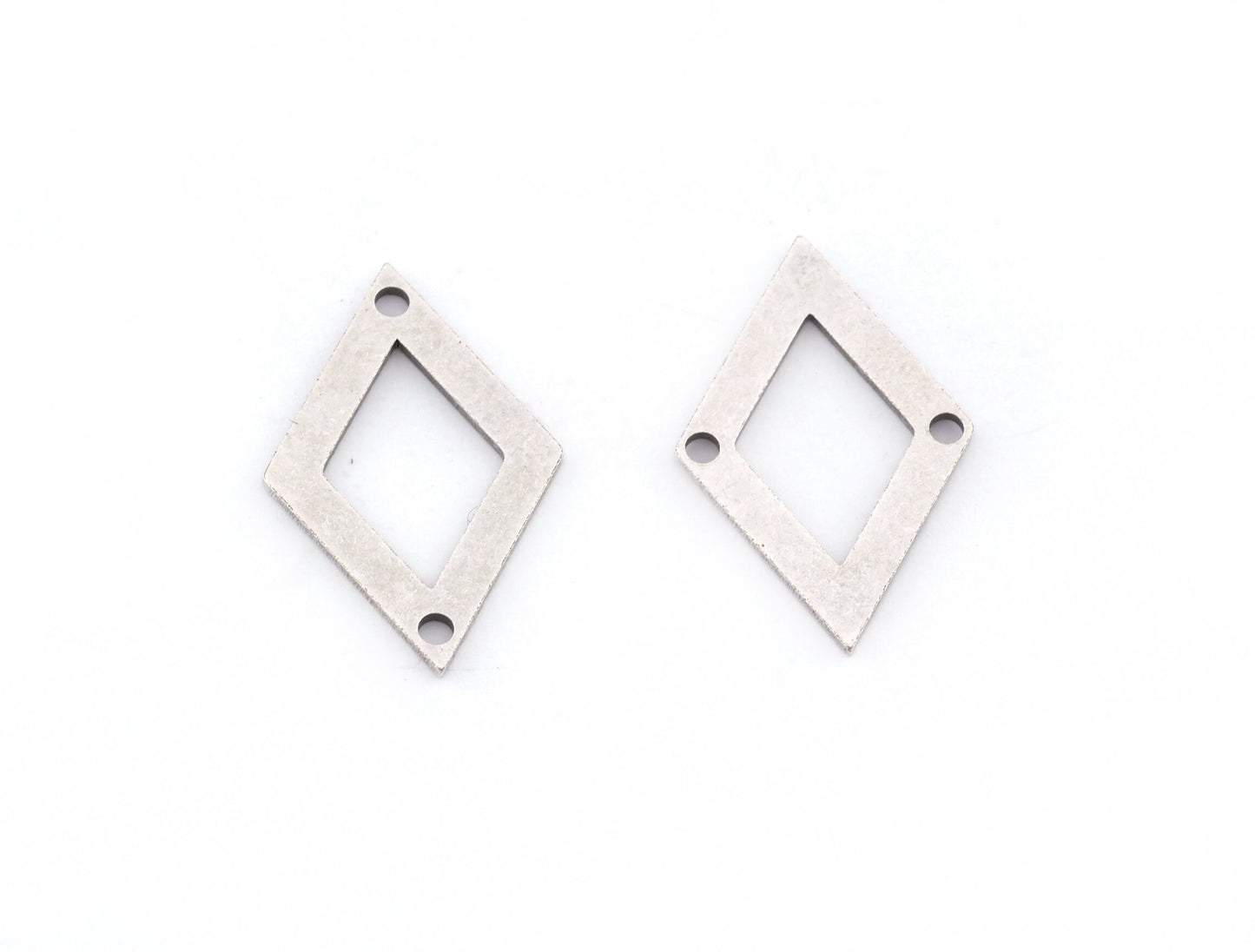 Rhombus Shape Charms, Connector, Earring Charms, Antique Silver plated brass 25x16mm thickness 0.8mm 5529 as