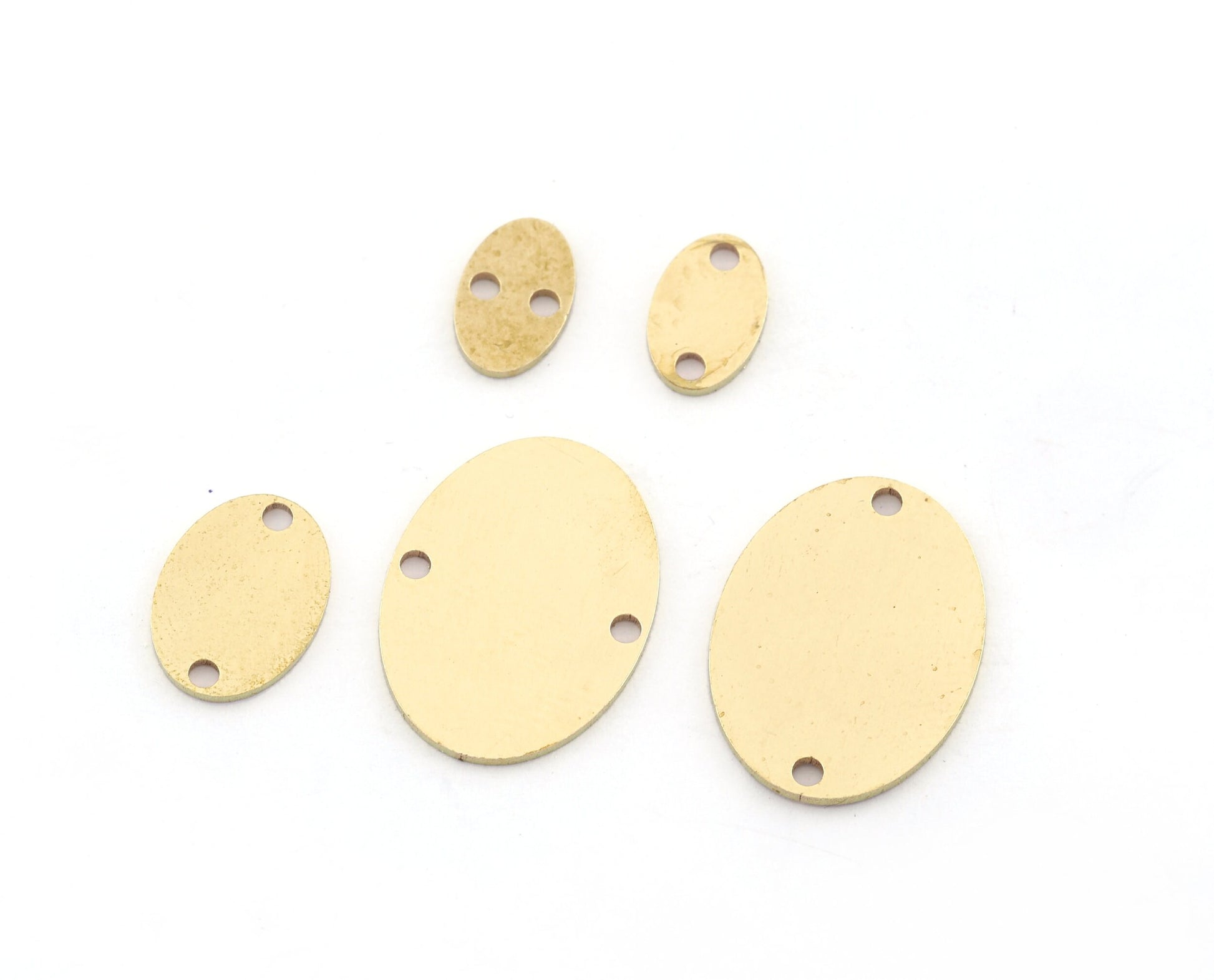 Oval Shape Charms, Connector, Earring Charms, Raw brass 11x7 14x10 22x6 mm thickness 0.8mm 5521