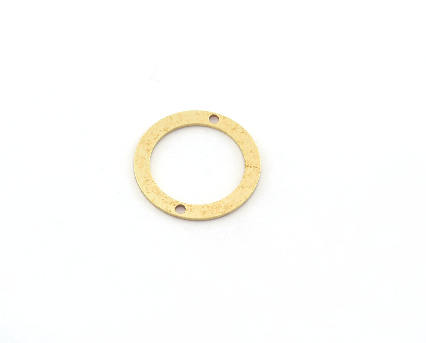 Circle Connector Spacer, Findings, Earring Findings, Raw Brass 22mm Circle tag two 2 hole (0,8mm),Findings 5520 R