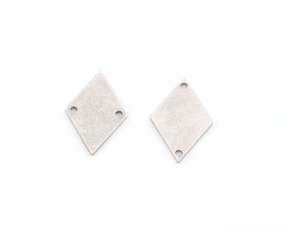 Rhombus Shape Charms, Connector, Earring Charms, Antique Silver Plated brass 25x16mm thickness 0.8mm 5530 as