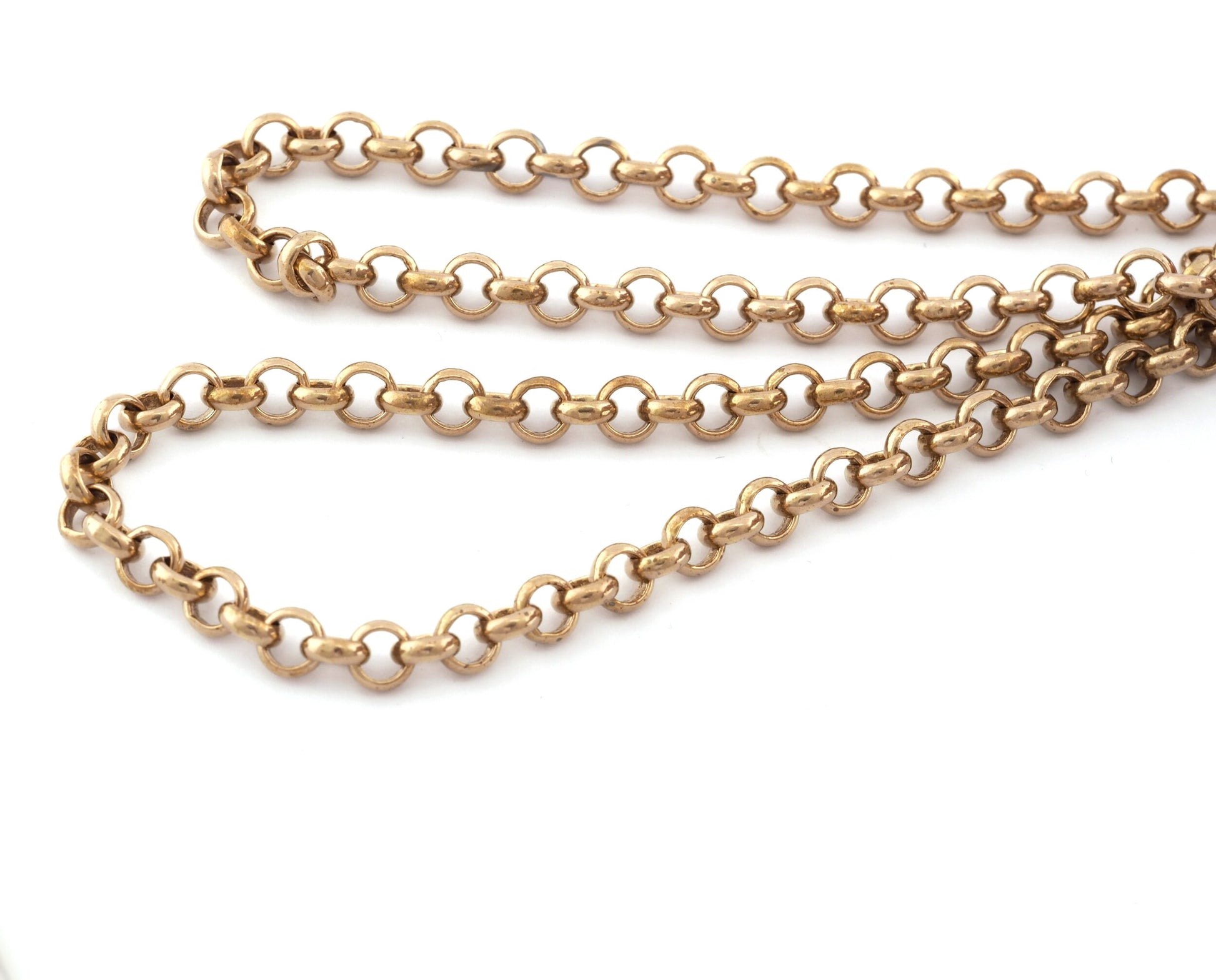 Rolo Round chain, Jewelry making chain, Vintage Color Chain Brass Width: 6mm Z189