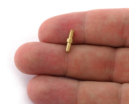 Screw 1/8 connector parts, Jewelry making parts both side 1/8 thread 5538 -02