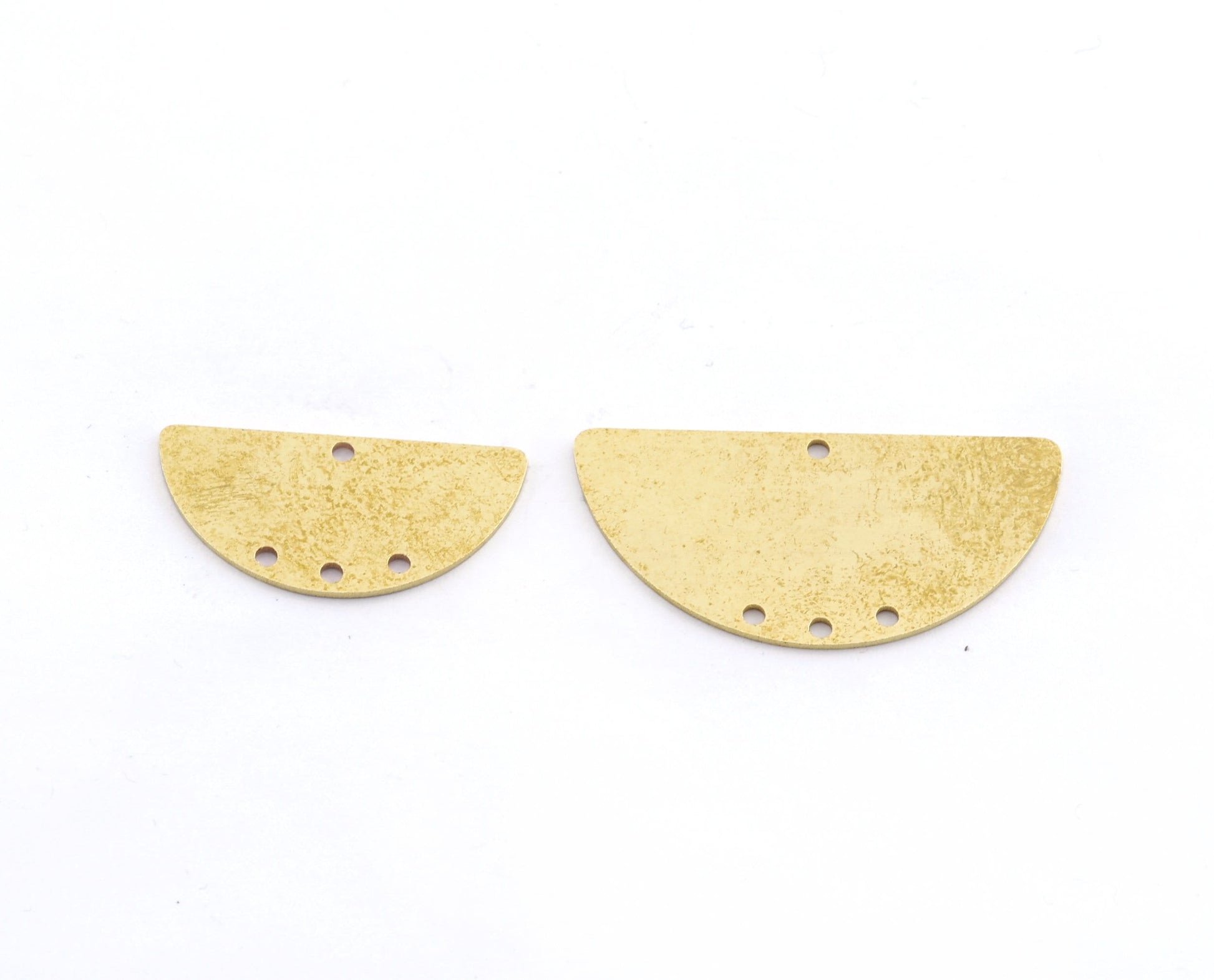 Semi Circle Shape Charms, Connector, Earring Charms, Raw brass 30x15mm, 40x20mm thickness 0.8mm 5544 R