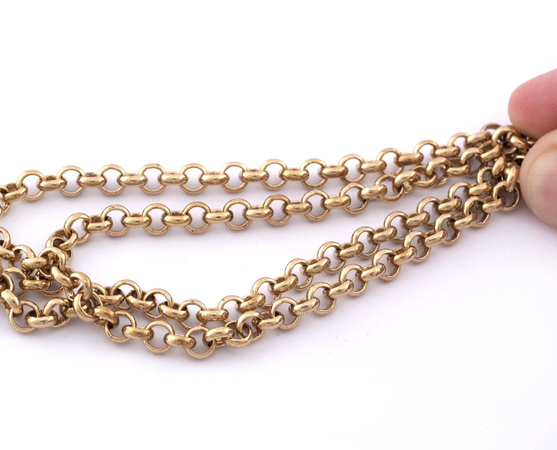 Rolo Round chain, Jewelry making chain, Vintage Color Chain Brass Width: 6mm Z189