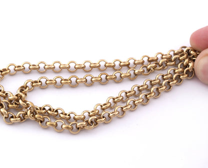 Rolo Round chain, Jewelry making chain, Vintage Color Chain Brass Width: 6mm Z189