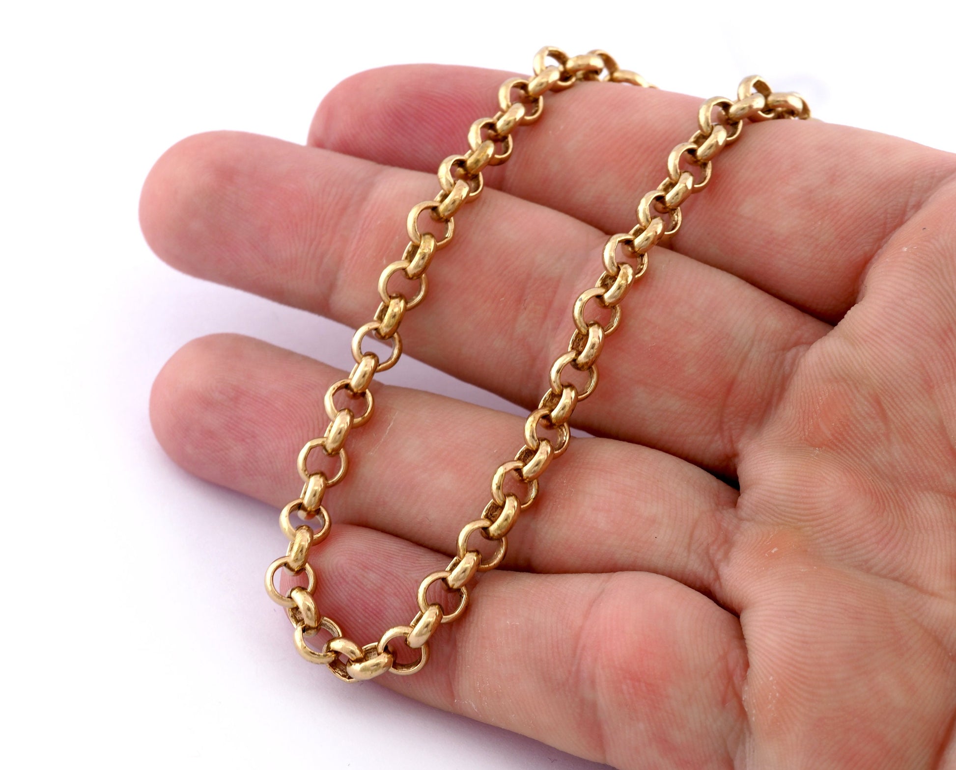 Rolo Round chain, Jewelry making chain, Vintage Color Chain Brass Width: 6mm Z189