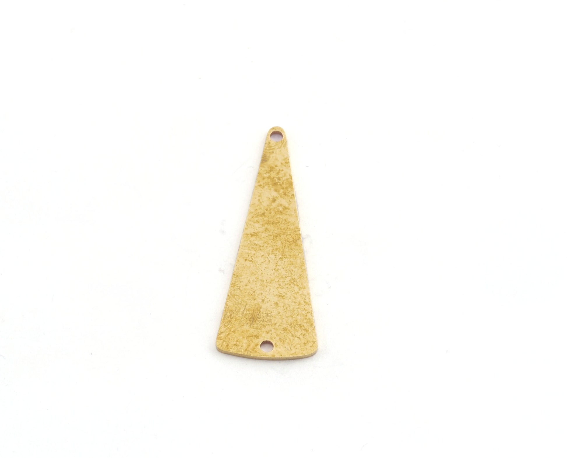 Triangle Charms, Connector, Blank Stamp Charms, Earring Charms, Raw brass 38x14mm thickness 0.8mm 5545