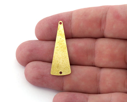 Triangle Charms, Connector, Blank Stamp Charms, Earring Charms, Raw brass 38x14mm thickness 0.8mm 5545