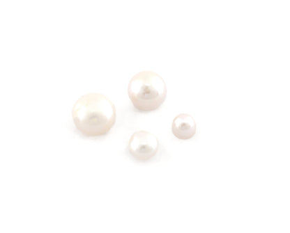 Round Pearls Flat Back Haf Drilled, 4mm 5mm 6mm 8mm 9mm 10mm Cabochon Pearl Cab177