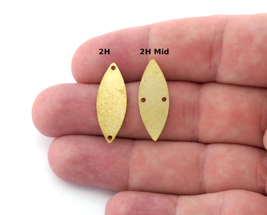 Marquise Charms, Connector, Blank Stamp Charms, Earring Charms, Raw brass 27x10mm thickness 0.8mm 5546