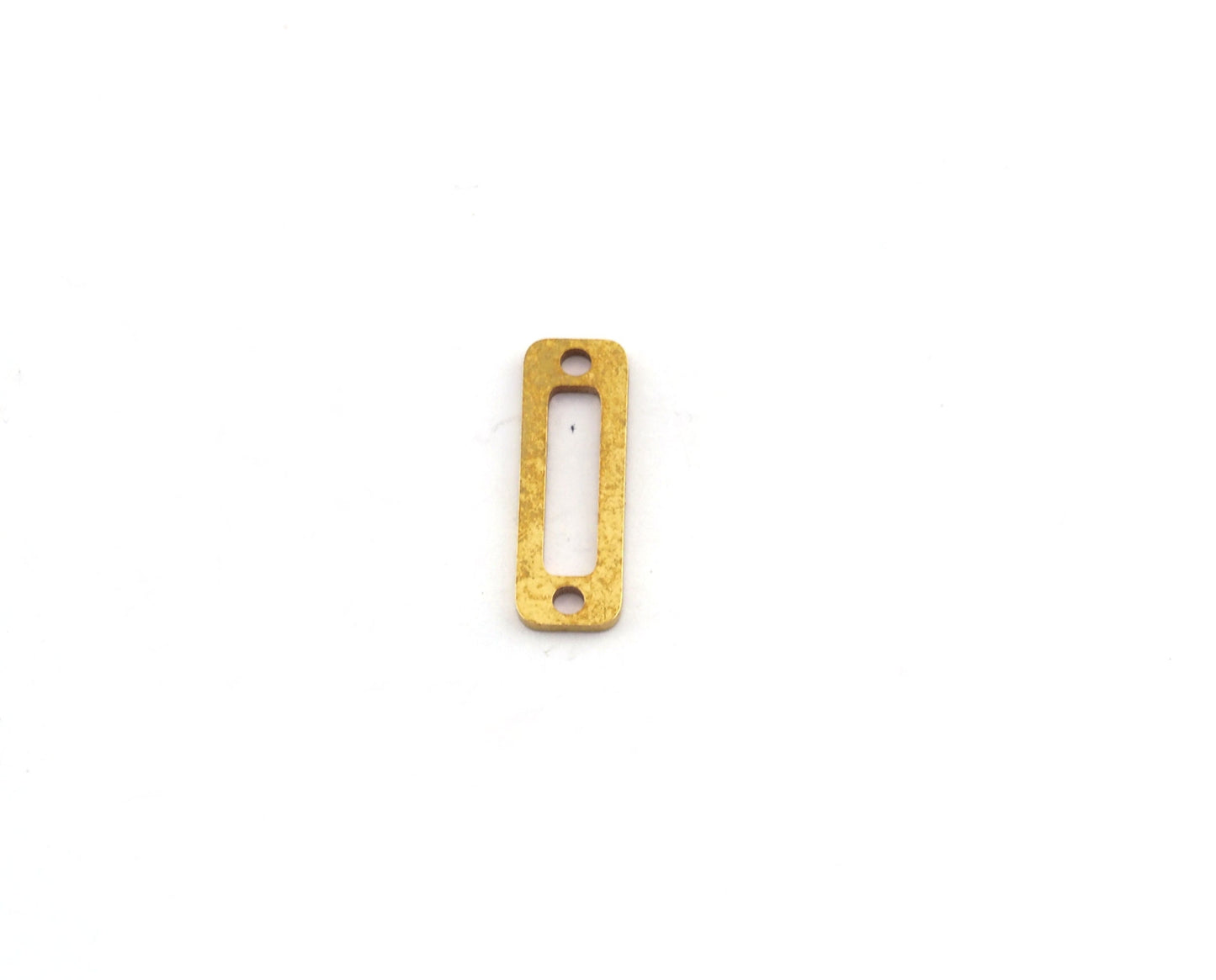 Rectangle Charms, Connector, Frame Charms, Earring Charms, Raw brass 19x6mm thickness 0.8mm 5551 -02