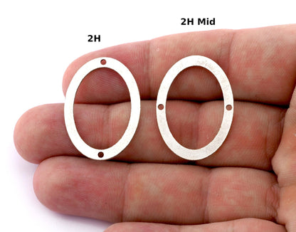 Oval Hoop Charms, Connector, Stamp Charms, Earring Charms, Antique Silver Plated brass 32x23mm thickness 0.8mm 5547 as
