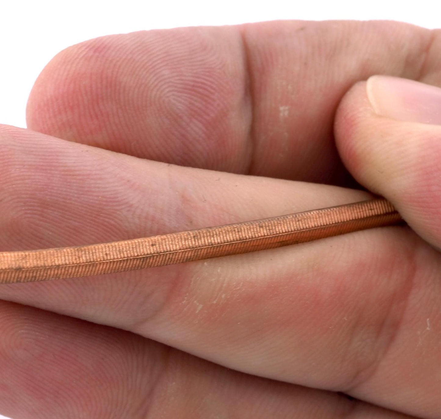 Ribbed Textured Strip Raw Copper Wire Strip sheet, Home Decoration, Jewelry Findings 3.5x2mm RF7-12