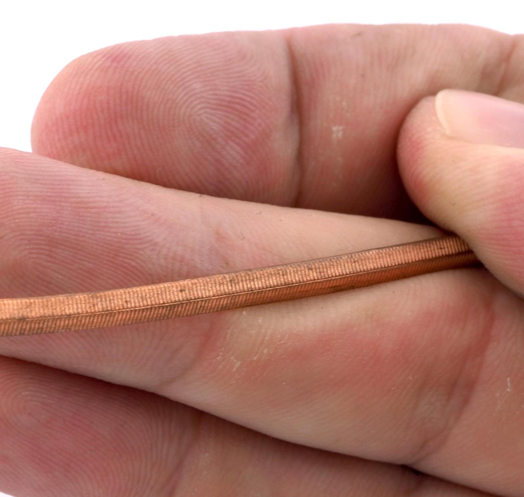 Ribbed Textured Strip Raw Copper Wire Strip sheet, Home Decoration, Jewelry Findings 3.5x2mm RF7-12