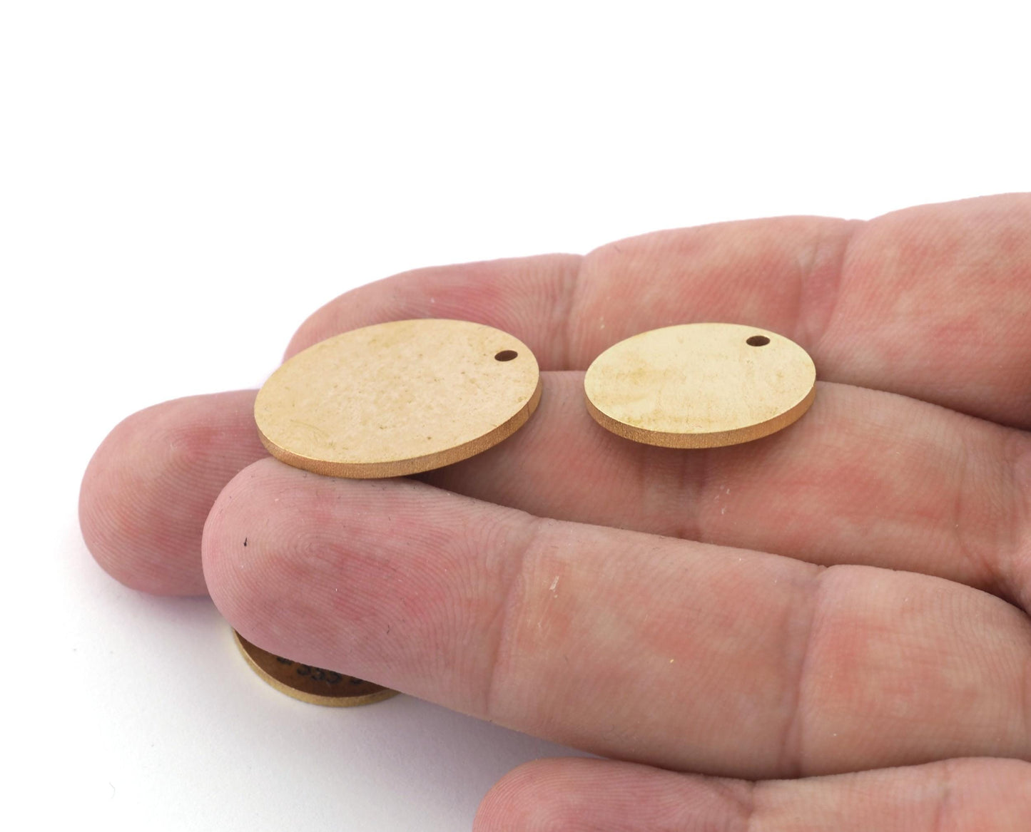 Dog Name Tag, Disc Charms, Round Blank Stamp Charms, Empty Discs, Raw brass 20 or 25mm Engraved or Blank 1924