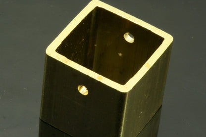 L320H Raw Brass Cubic pendant 20mm (2,5mm 0,1" 10 gauge hole) 1875