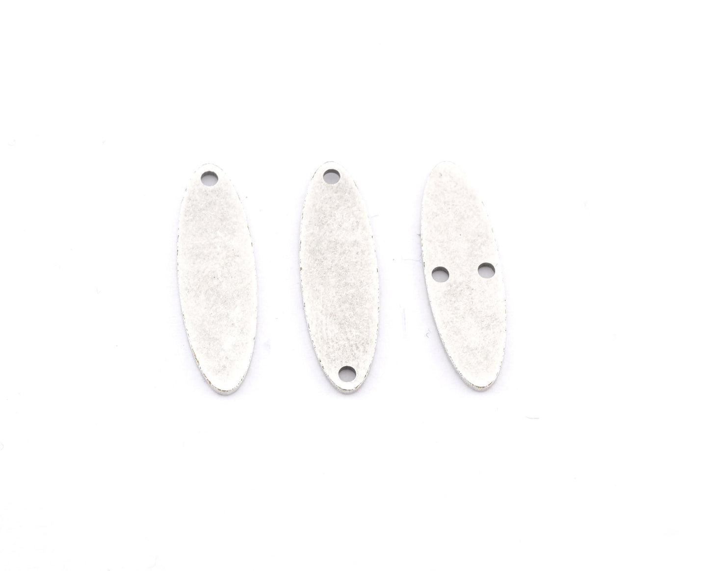 Oval Shape Charms, Connector, Earring Charms, Antique silver plated brass 27x8 mm thickness 0.8mm 4990 as