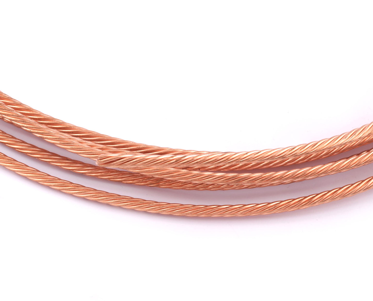 Twisted Swirl Thick Round Raw Copper Wire Strip sheet, Home Decoration, Jewelry Findings 5mm RF7-15