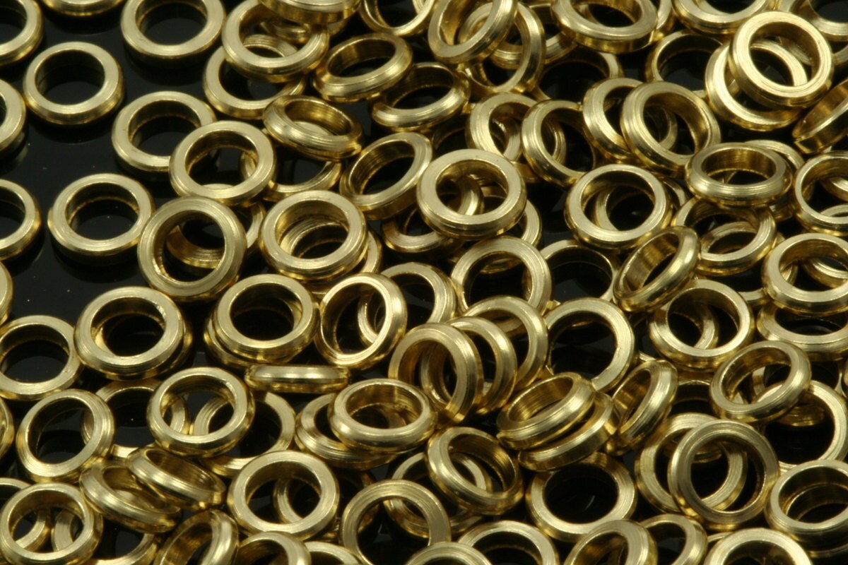 Spacer Bead Ring 5mm (hole 3,3mm) raw brass ring 1707 bab3.3