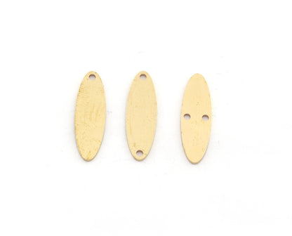 Oval Shape Charms, Connector, Earring Charms, Raw brass 27x8 mm thickness 0.8mm 4990 R