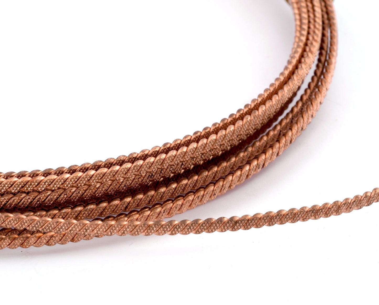 Twisted Swirl Textured Strip Raw Copper Wire Strip sheet, Home Decoration, Jewelry Findings 5x2mm RF7-11