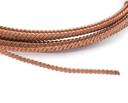 Twisted Swirl Textured Strip Raw Copper Wire Strip sheet, Home Decoration, Jewelry Findings 5x2mm RF7-11